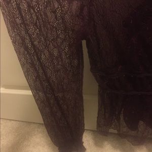 Transparent long sleeve blouse